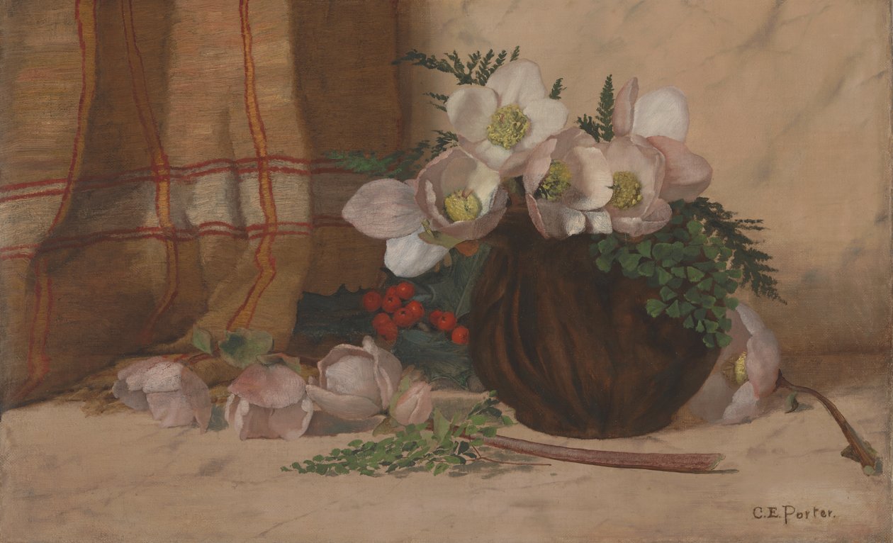 Csendélet rózsákkal, kb. 1885-87. alkotó: Charles Ethan Porter
