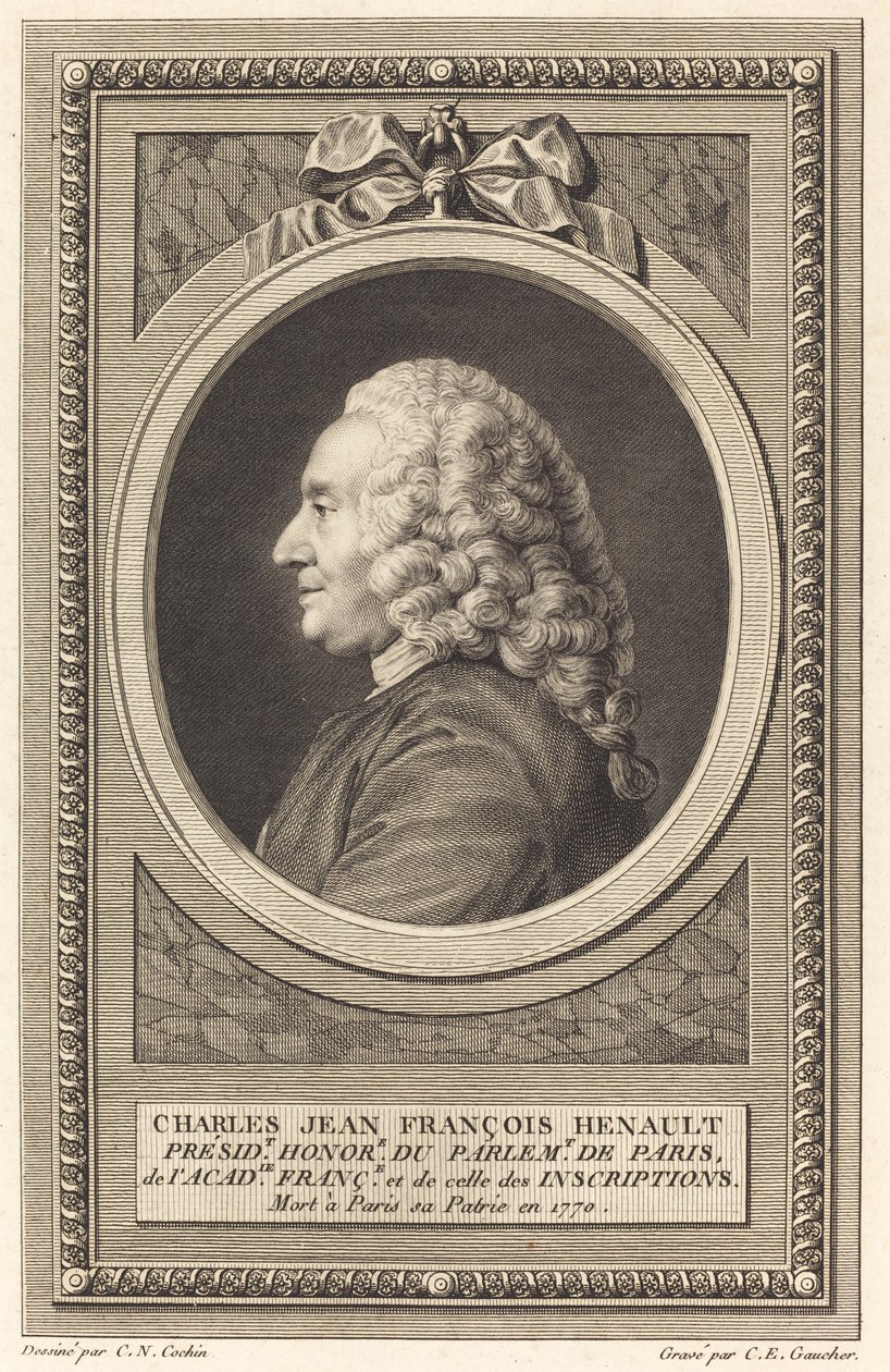 Charles Jean Francois Henault alkotó: Charles Etienne Gaucher after Charles Nicolas Cochin II