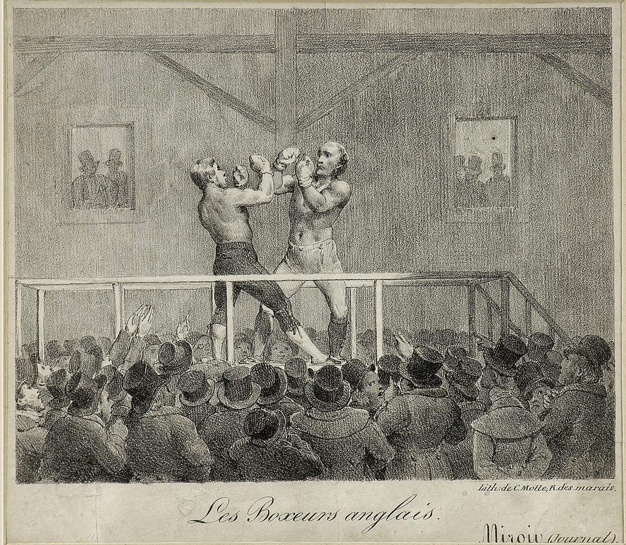 angol boxerek (litho) alkotó: Charles Etienne Pierre Motte