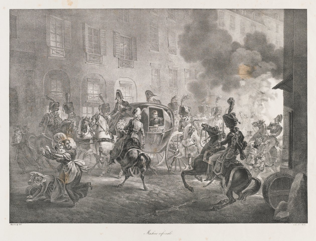 Pokolgép, 19. század eleje (litho) alkotó: Charles Etienne Pierre Motte