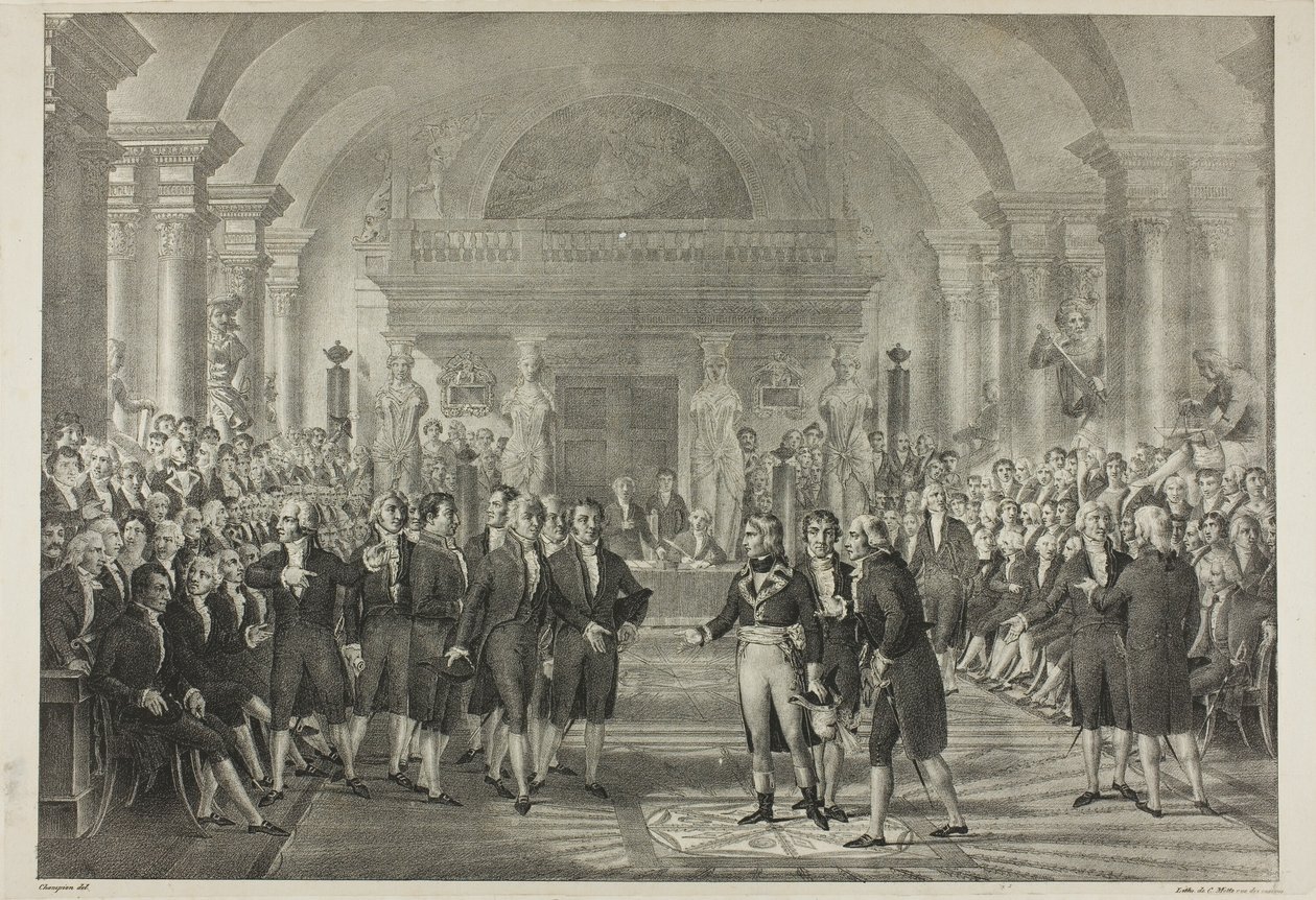 Napóleon a Képviselőházban, Napóleon politikai és katonai életéből alkotó: Charles Etienne Pierre Motte