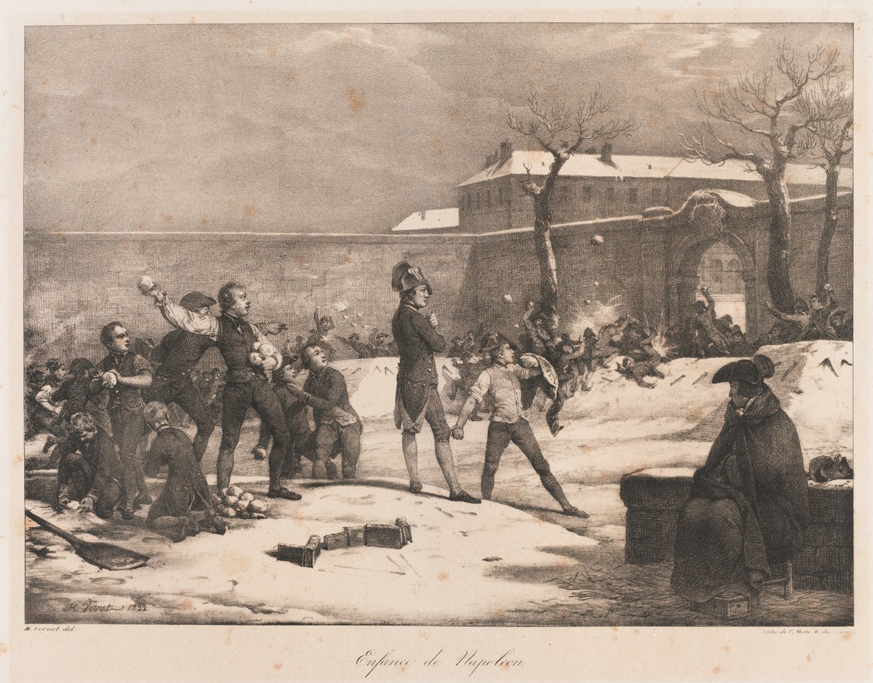 Napóleon gyermekkora, 19. század eleje (litho) alkotó: Charles Etienne Pierre Motte