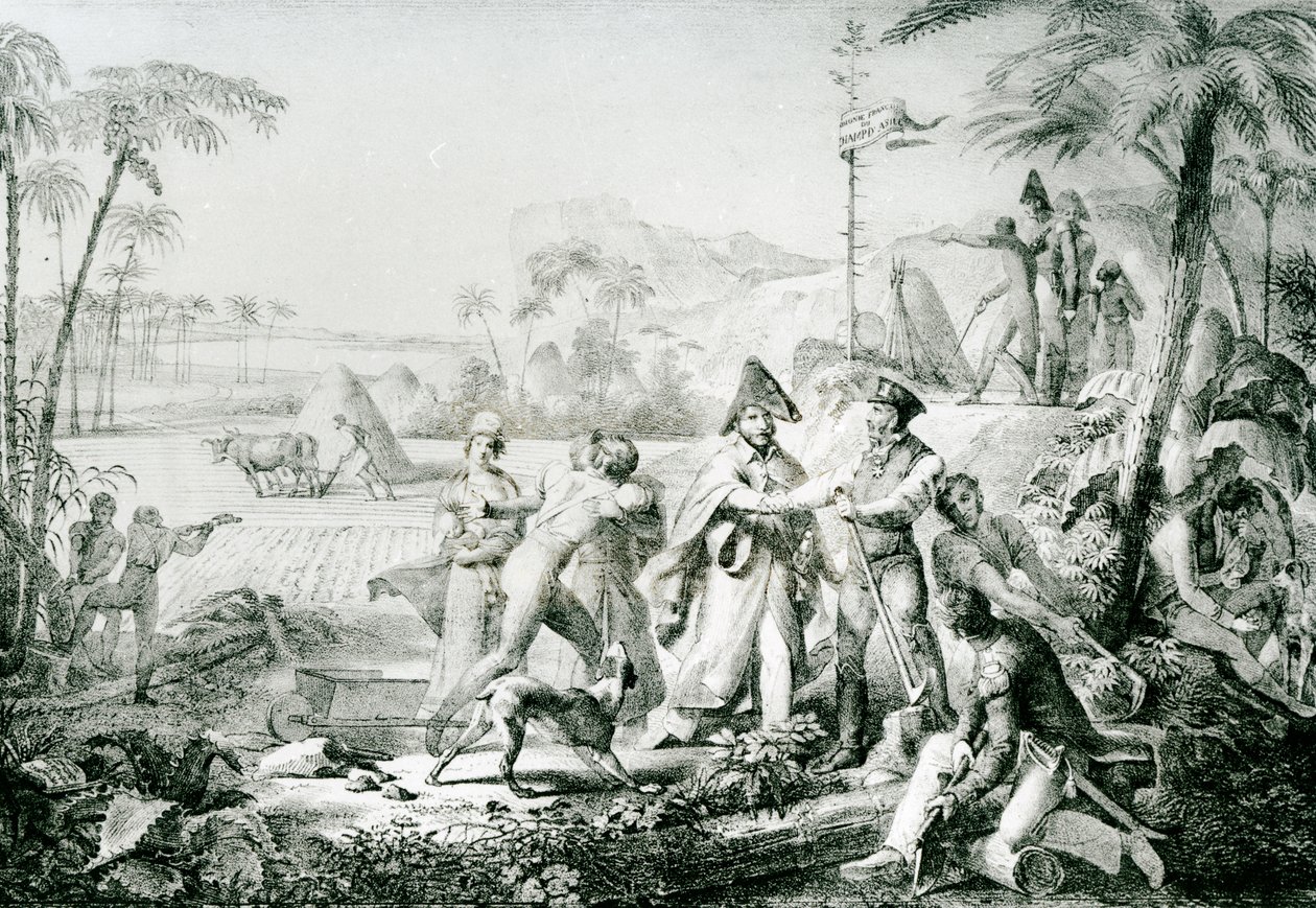 Csak a babérfák nőnek meg termesztés nélkül, illusztráció Lallemand tábornoknak (1774-1839) a Champ dAsile-ban, 1819, Rullmann után alkotó: Charles Etienne Pierre Motte