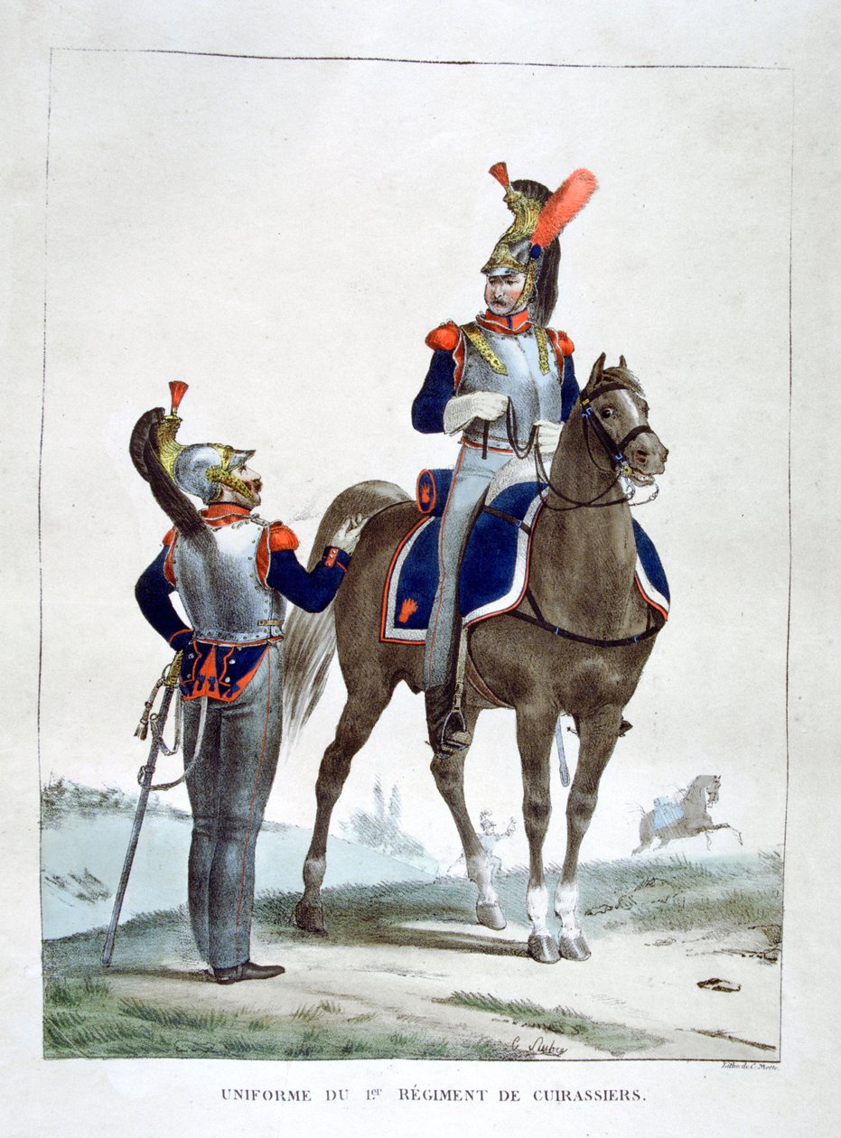 Az 1. Chasseurs ezred egyenruhája, Franciaország, 1823. alkotó: Charles Etienne Pierre Motte