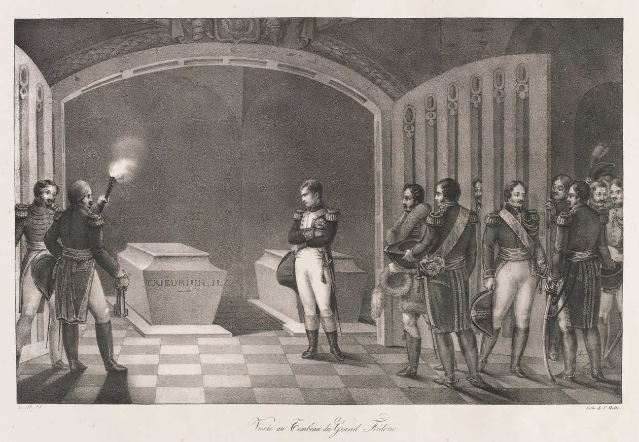 Korai látogatás Nagy Frigyes sírjához 19. század (litho) alkotó: Charles Etienne Pierre Motte