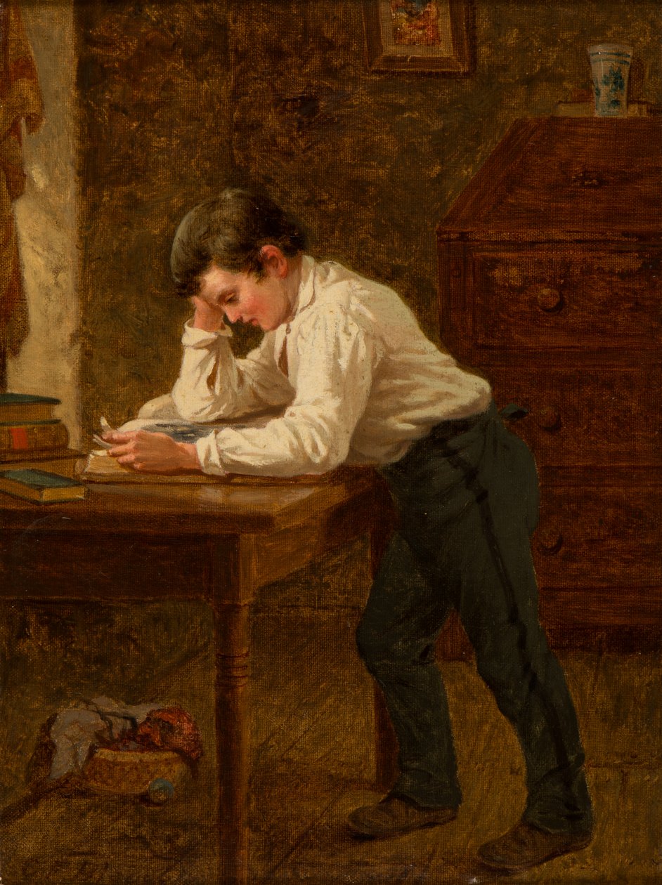 Kisfiú olvasás alkotó: Charles F. Blauvelt