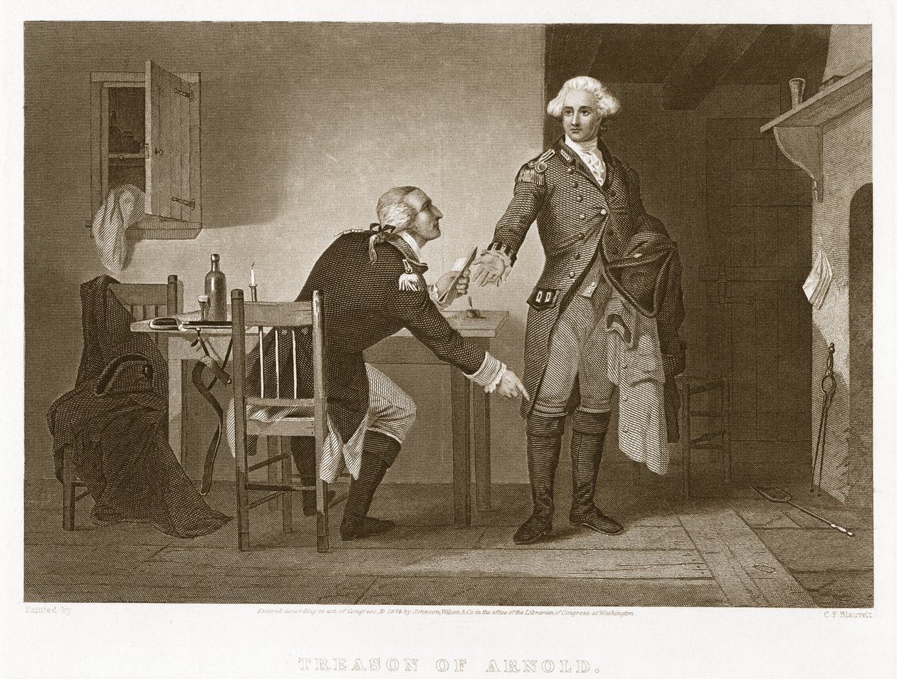 Arnold hazaárulása, kocsma. 1874 alkotó: Charles F. Blauvelt