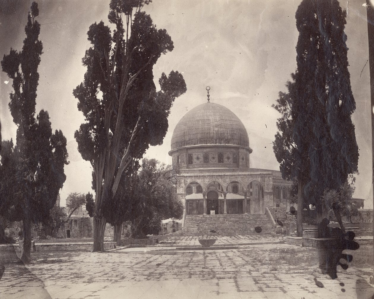 A Sziklakupola a jeruzsálemi Haram al Sharifon, dél felől, 1870 alkotó: Charles F. Tyrwhitt Drake