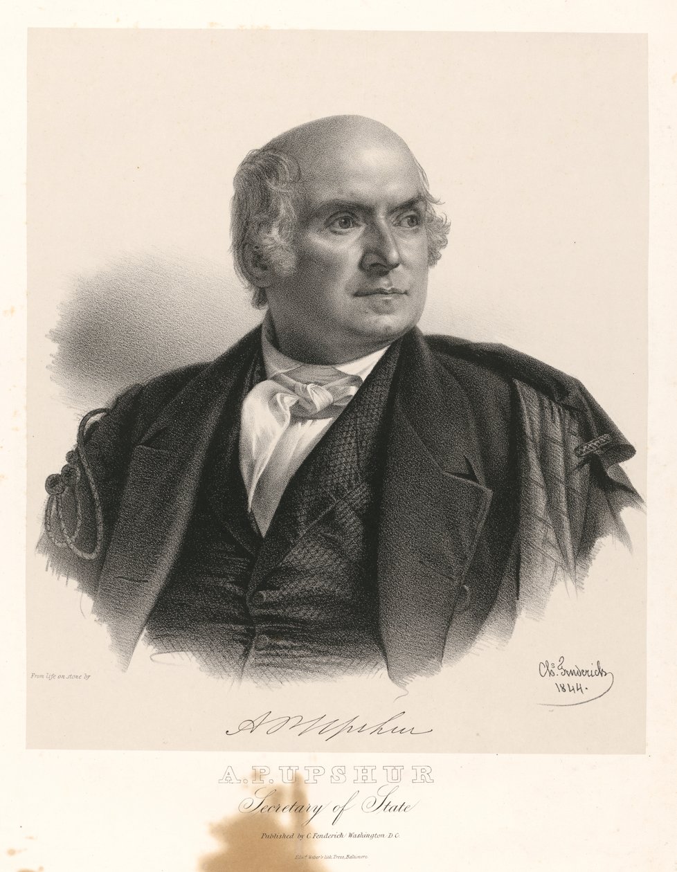 Abel Parker Upshur alkotó: Charles Fenderich