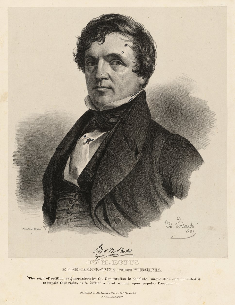 John Minor Botts alkotó: Charles Fenderich