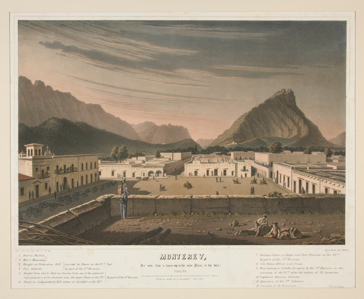 Monterey (a pláza háztetőjéről nézve) alkotó: Charles Fenderich