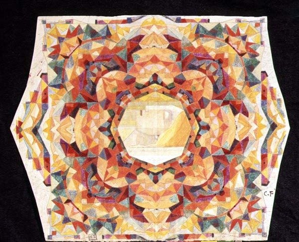 Kromatikus jelölés, 1903 körül (gouache papíron) alkotó: Charles Filiger