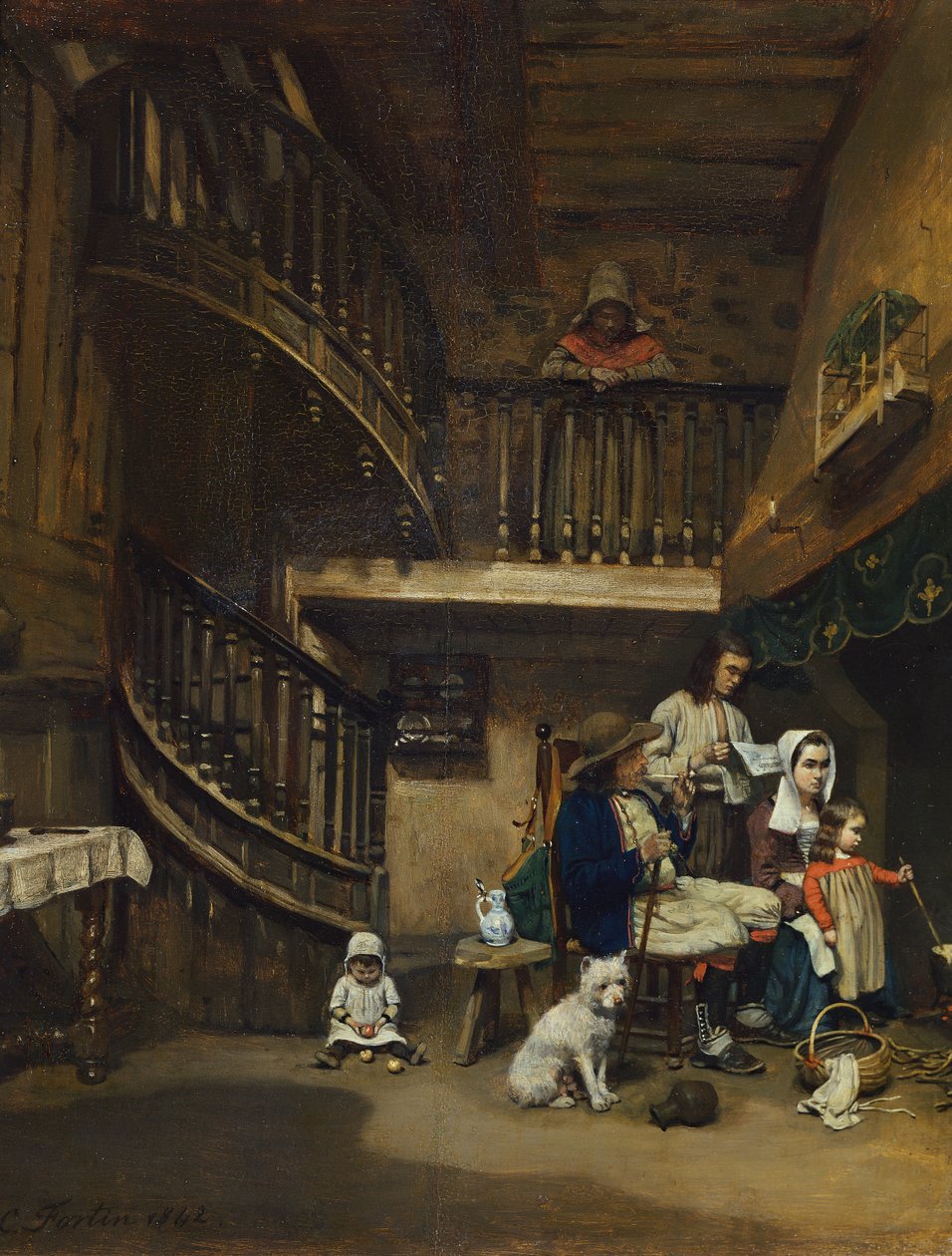 Breton család, 1842 alkotó: Charles Fortin