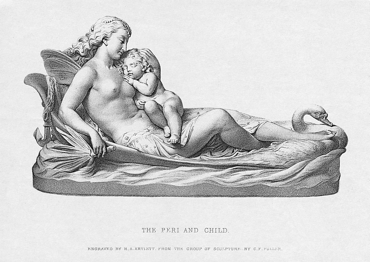 The Peri and Child, 1871 körül, metszett R.A. Artlett alkotó: Charles Francis Fuller