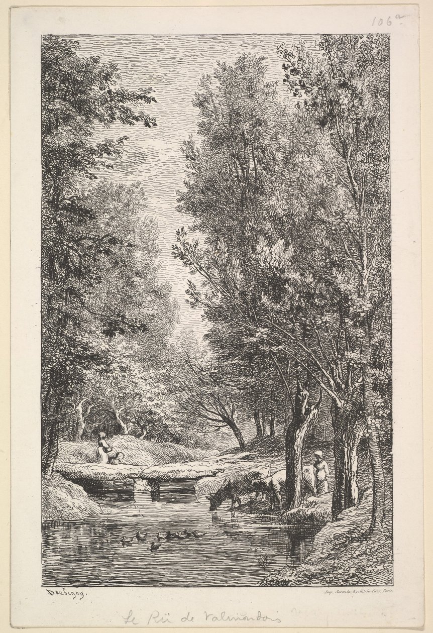 Patak a Mondois-völgyben, 1835-78. alkotó: Charles Francois Daubigny