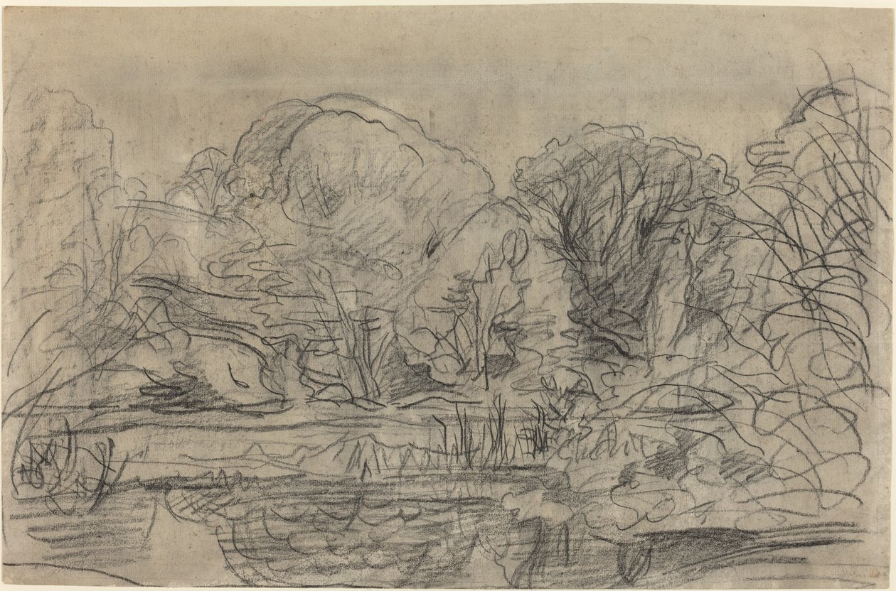 Egy erdei tó alkotó: Charles Francois Daubigny