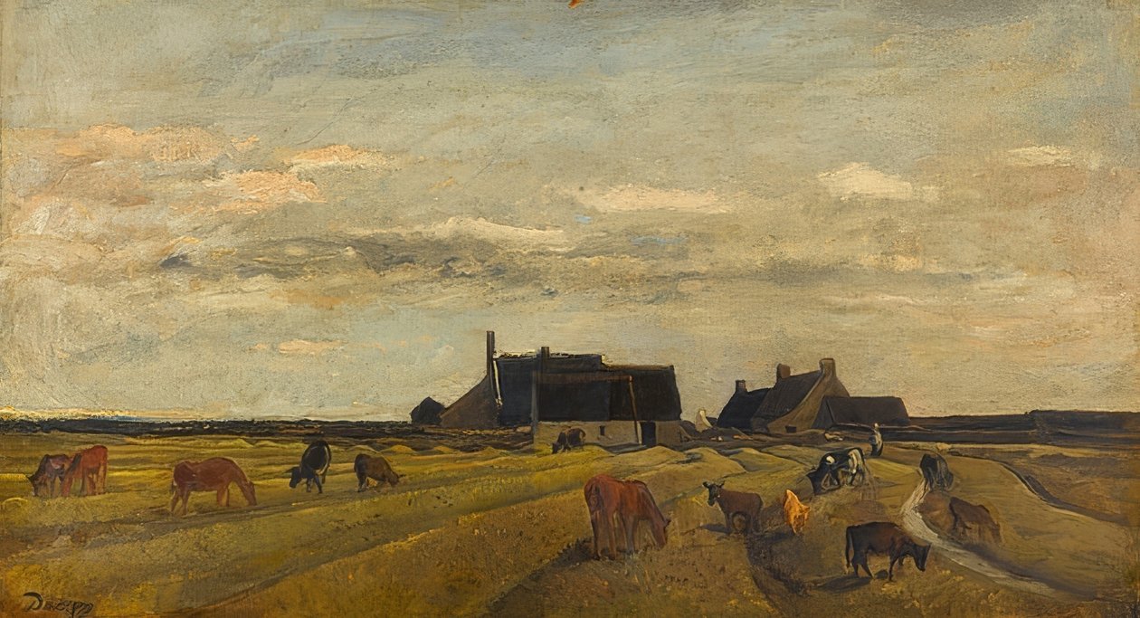 Bauernhof Kerityben, Bretagne-ban alkotó: Charles Francois Daubigny