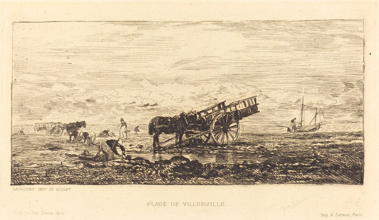 Strand Villerville-ben alkotó: Charles Francois Daubigny