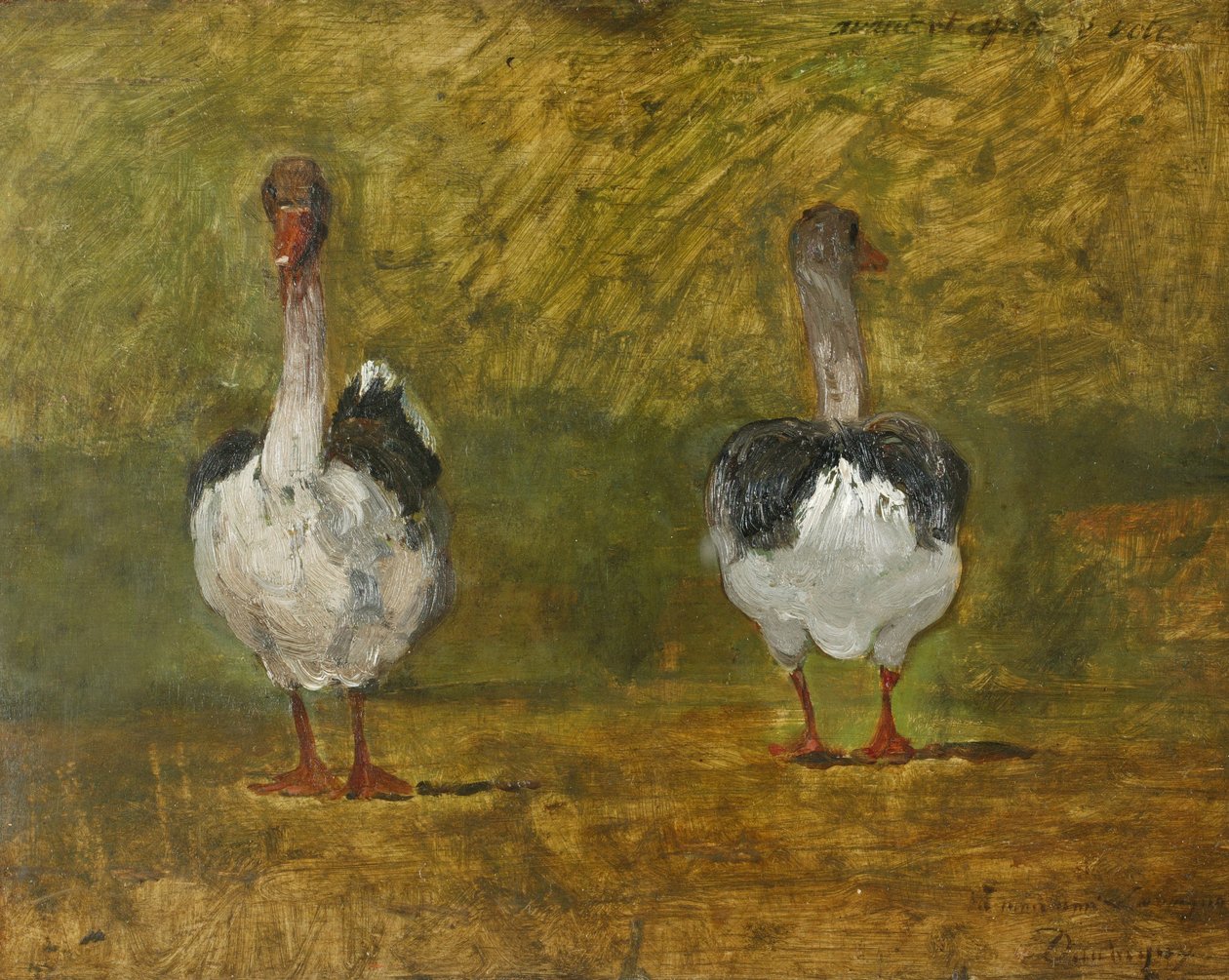 A szavazás előtt és után (olaj a panelen) alkotó: Charles Francois Daubigny
