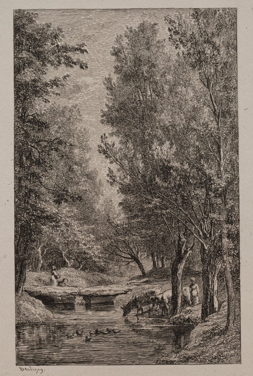Brook a Val Mondoisban alkotó: Charles Francois Daubigny