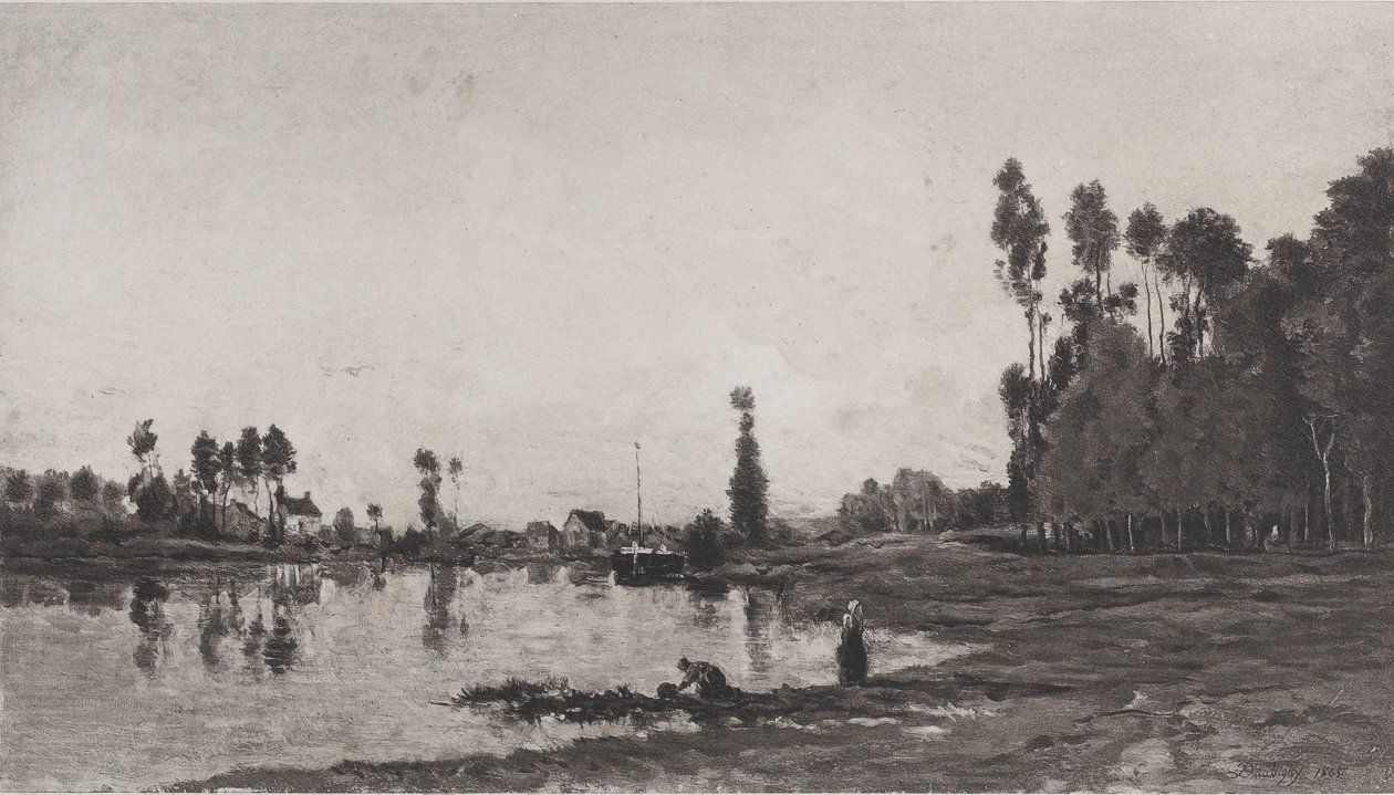 A folyó mellett, 1865. alkotó: Charles Francois Daubigny