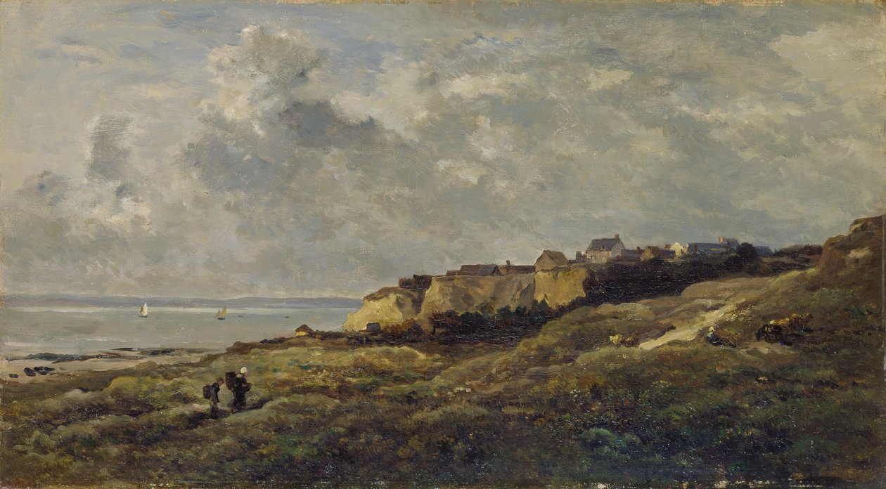 Tengerparti táj Normandiában (Villerville-sur-Mer) alkotó: Charles Francois Daubigny