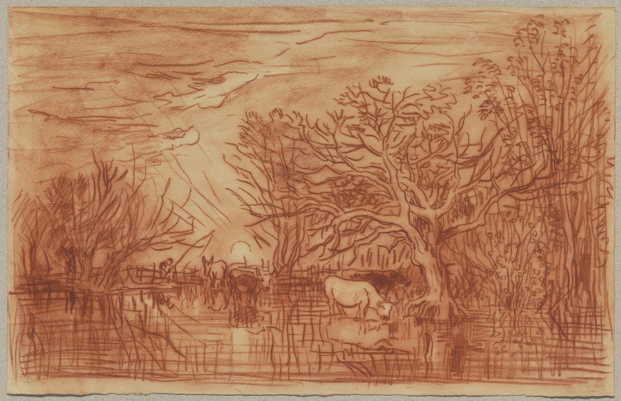 Tehenek az itatónál, 1863 körül alkotó: Charles Francois Daubigny