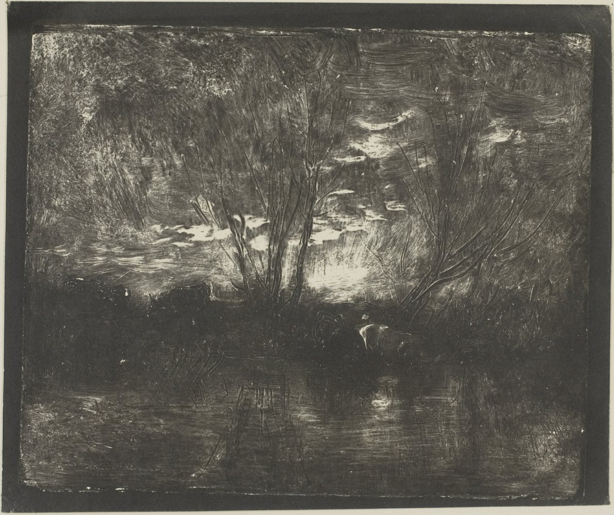 Tehenek az itatóhelyen alkotó: Charles Francois Daubigny