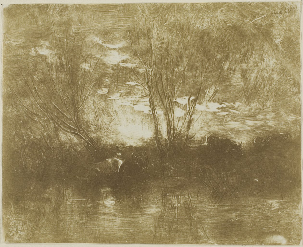 Tehenek az itatóhelyen alkotó: Charles Francois Daubigny