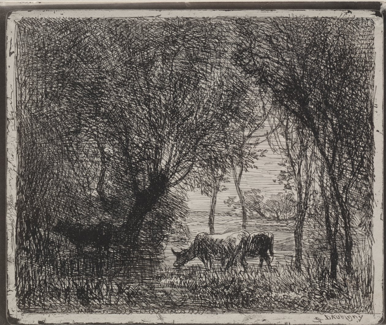 Tehenek az erdőben alkotó: Charles Francois Daubigny