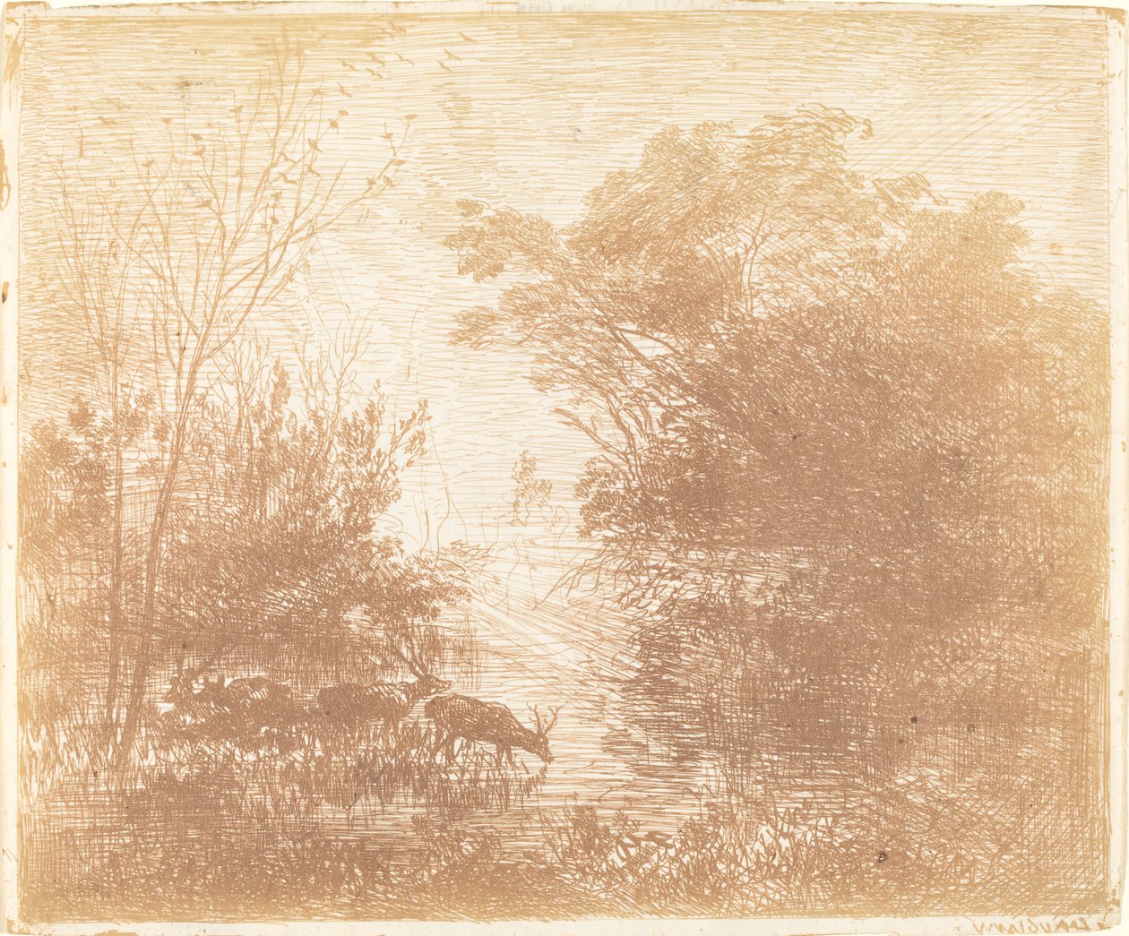 Szarvas alkotó: Charles Francois Daubigny