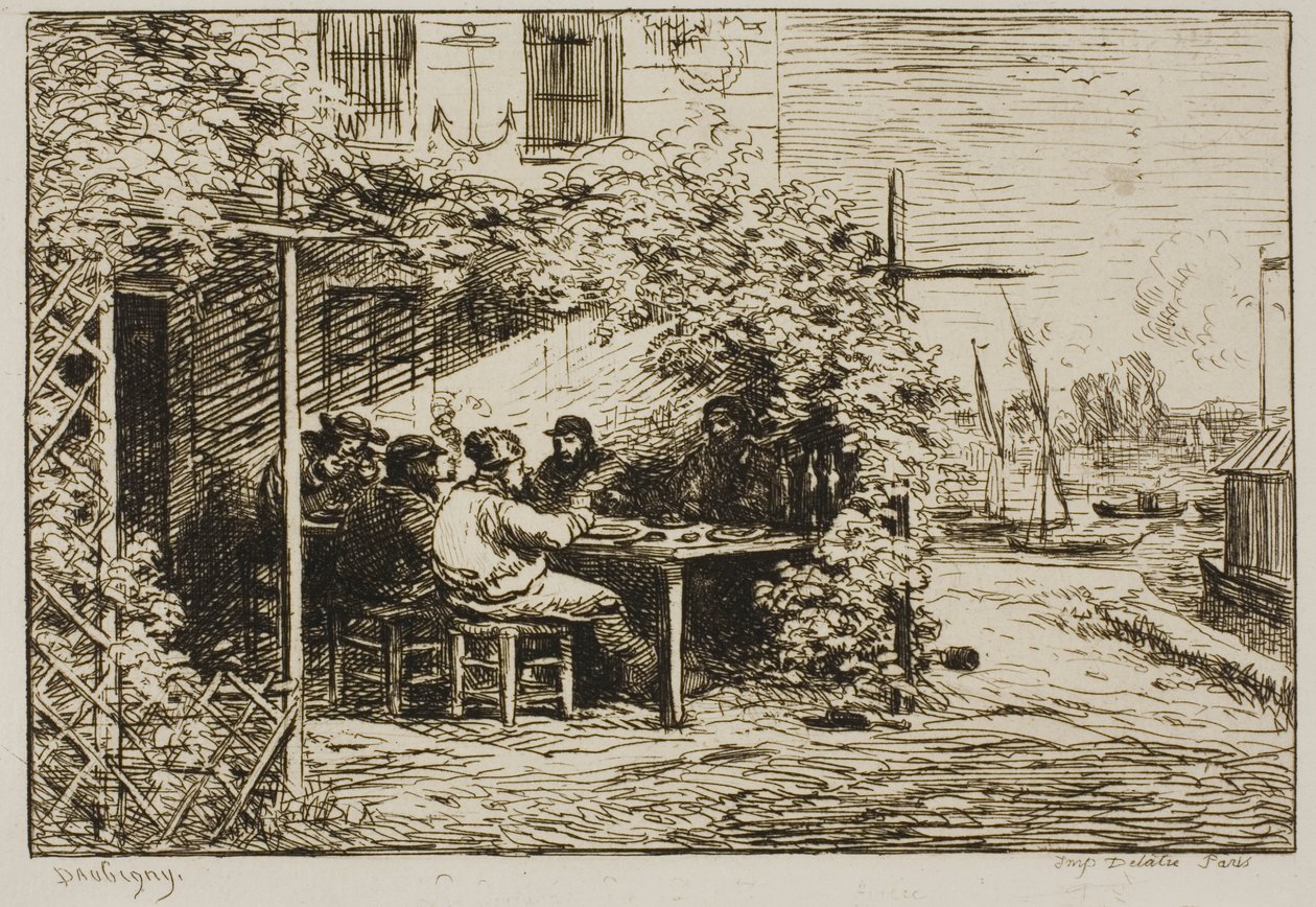 Indulás Reggeli Asnières-ben alkotó: Charles Francois Daubigny