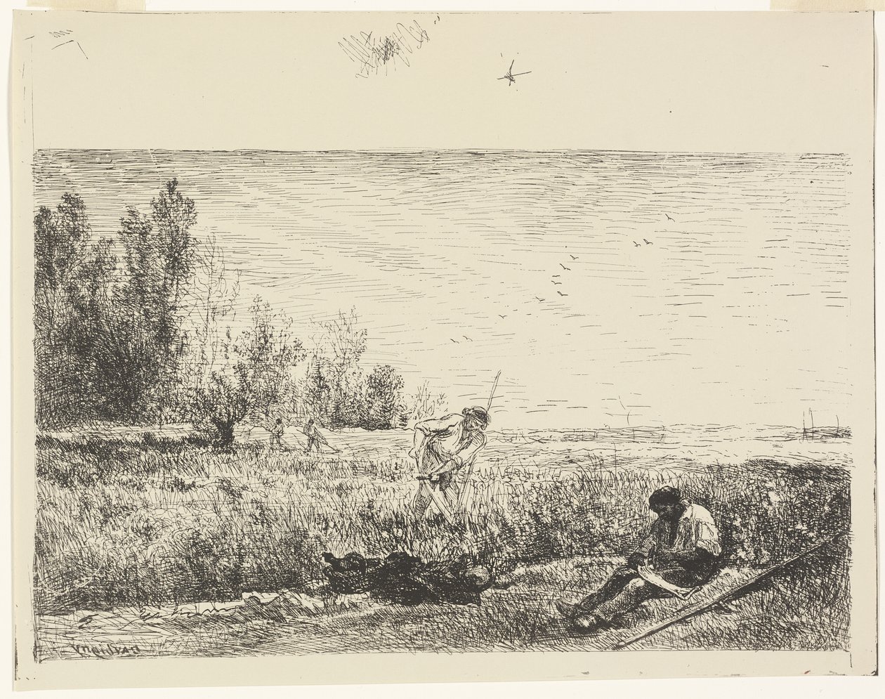 Széna kaszálása alkotó: Charles Francois Daubigny