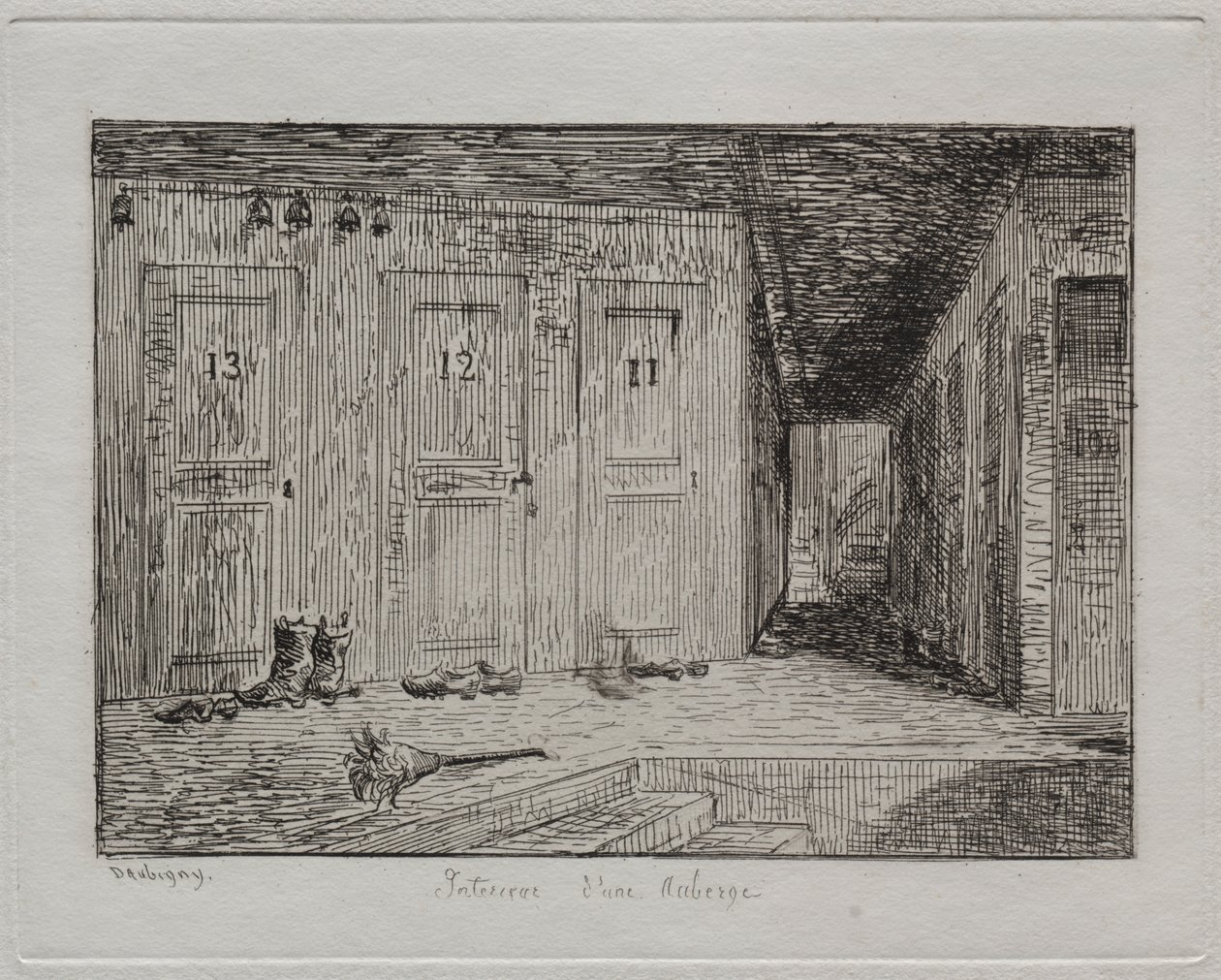 Egy fogadó belseje alkotó: Charles Francois Daubigny