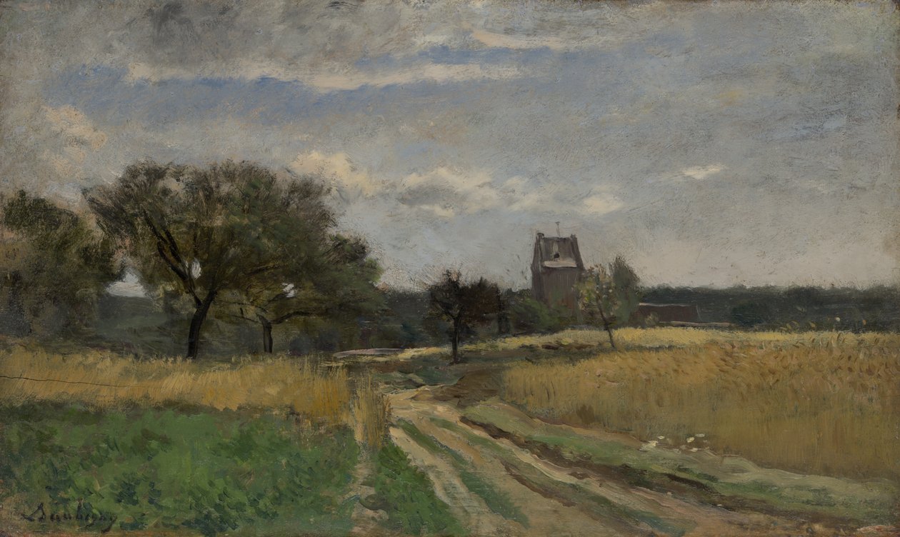 Táj egy országút mentén, 1878 körül alkotó: Charles Francois Daubigny