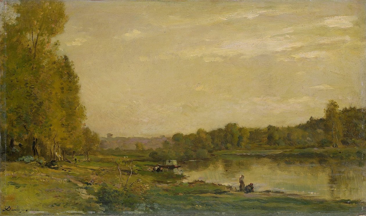 Táj az Oise-on alkotó: Charles Francois Daubigny
