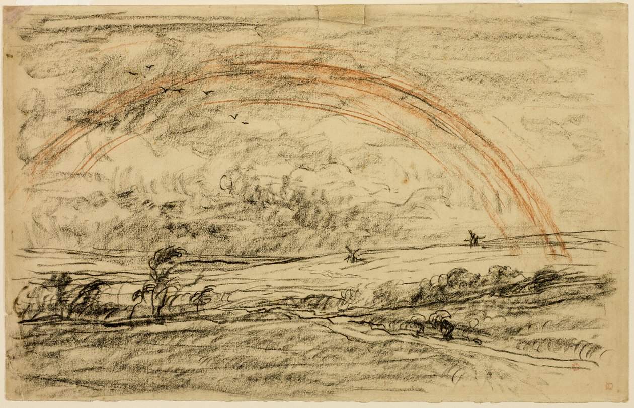 Táj a szivárvány alkotó: Charles Francois Daubigny