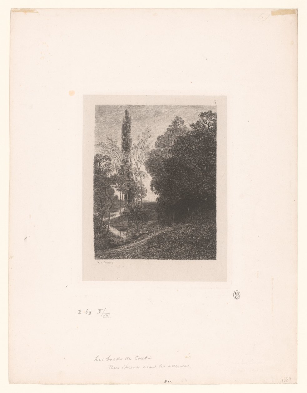 Landschap met meanderende rivier Les bords du Cousin Serie etsen van landschappen (series title) Eaux-fortes par Daubigny (series title)   1371217   hu       hungarian Successfully Translated  Original: Galerij in de Vaticaanse Bibliotheek La Galerie Nouve alkotó: Charles Francois Daubigny