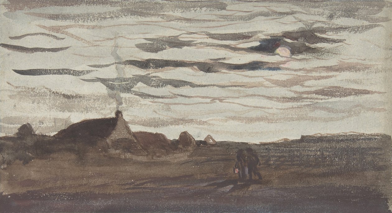 Holdfény, kb. 1860. alkotó: Charles Francois Daubigny