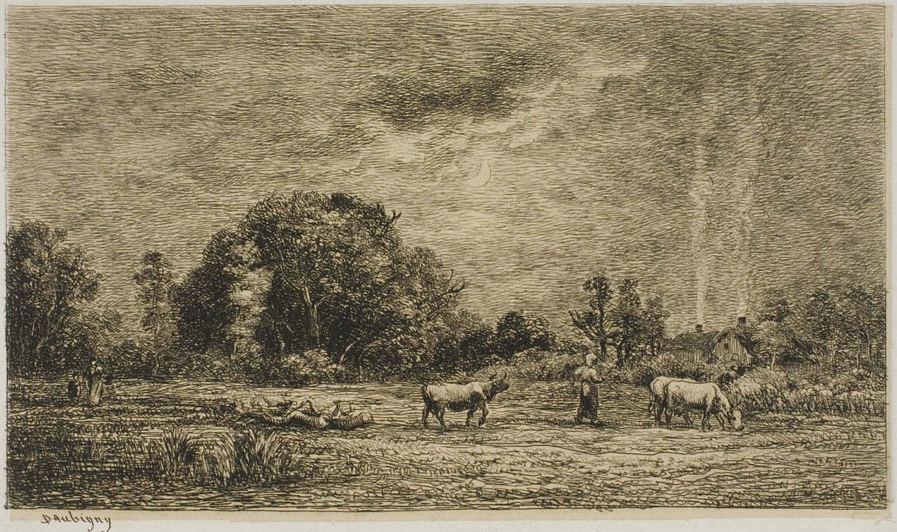 Holdkelte alkotó: Charles Francois Daubigny