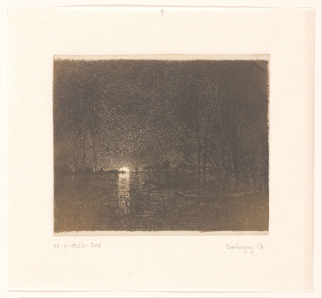 Éjszakai kilátás a tóra Effet de nuit alkotó: Charles Francois Daubigny
