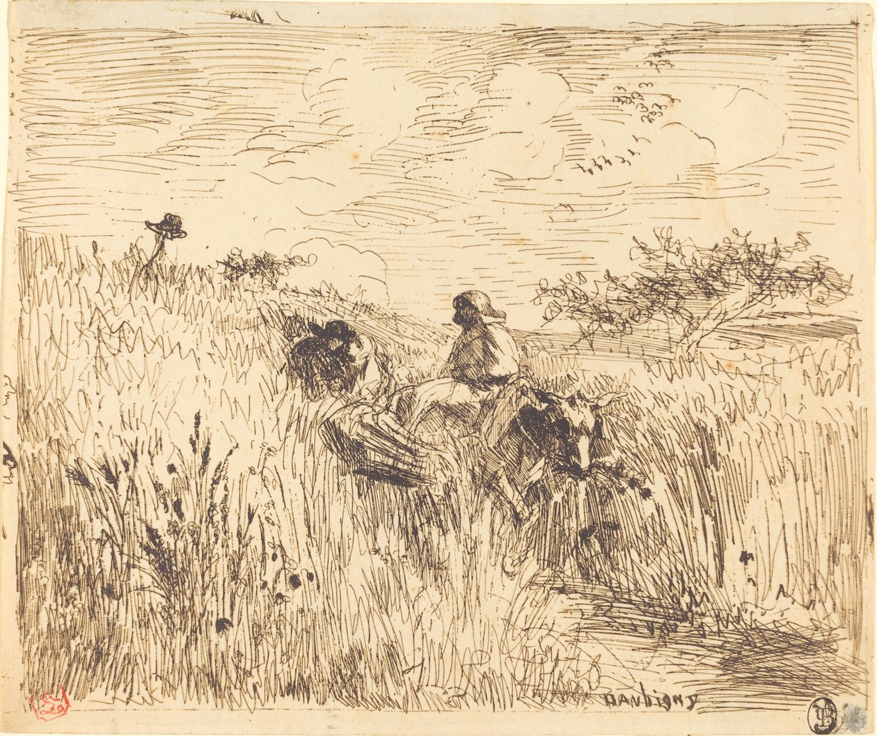 Út a búzamezőn keresztül alkotó: Charles Francois Daubigny