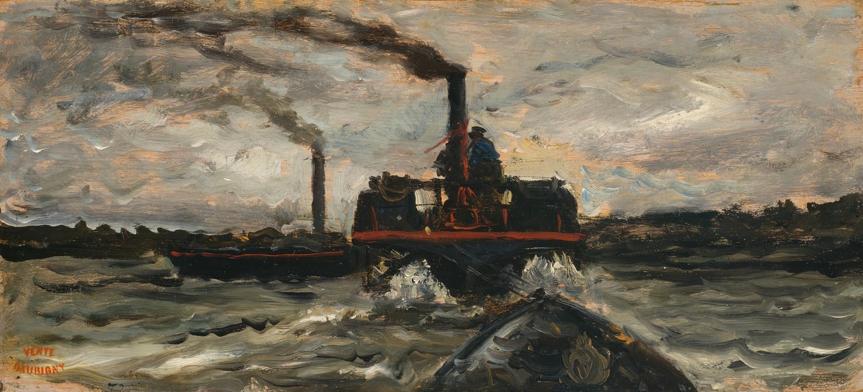 Folyóhajó, c. 1860. alkotó: Charles Francois Daubigny