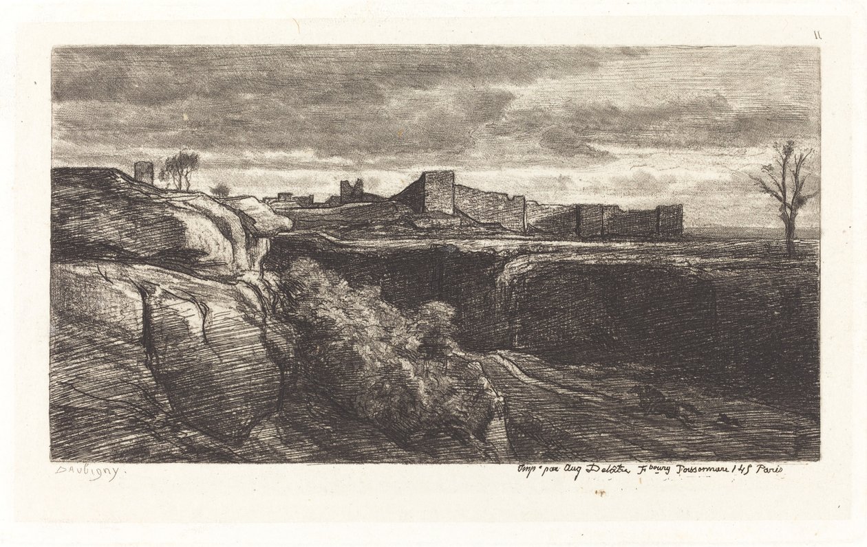 A cremieux-i kastély romjai alkotó: Charles Francois Daubigny