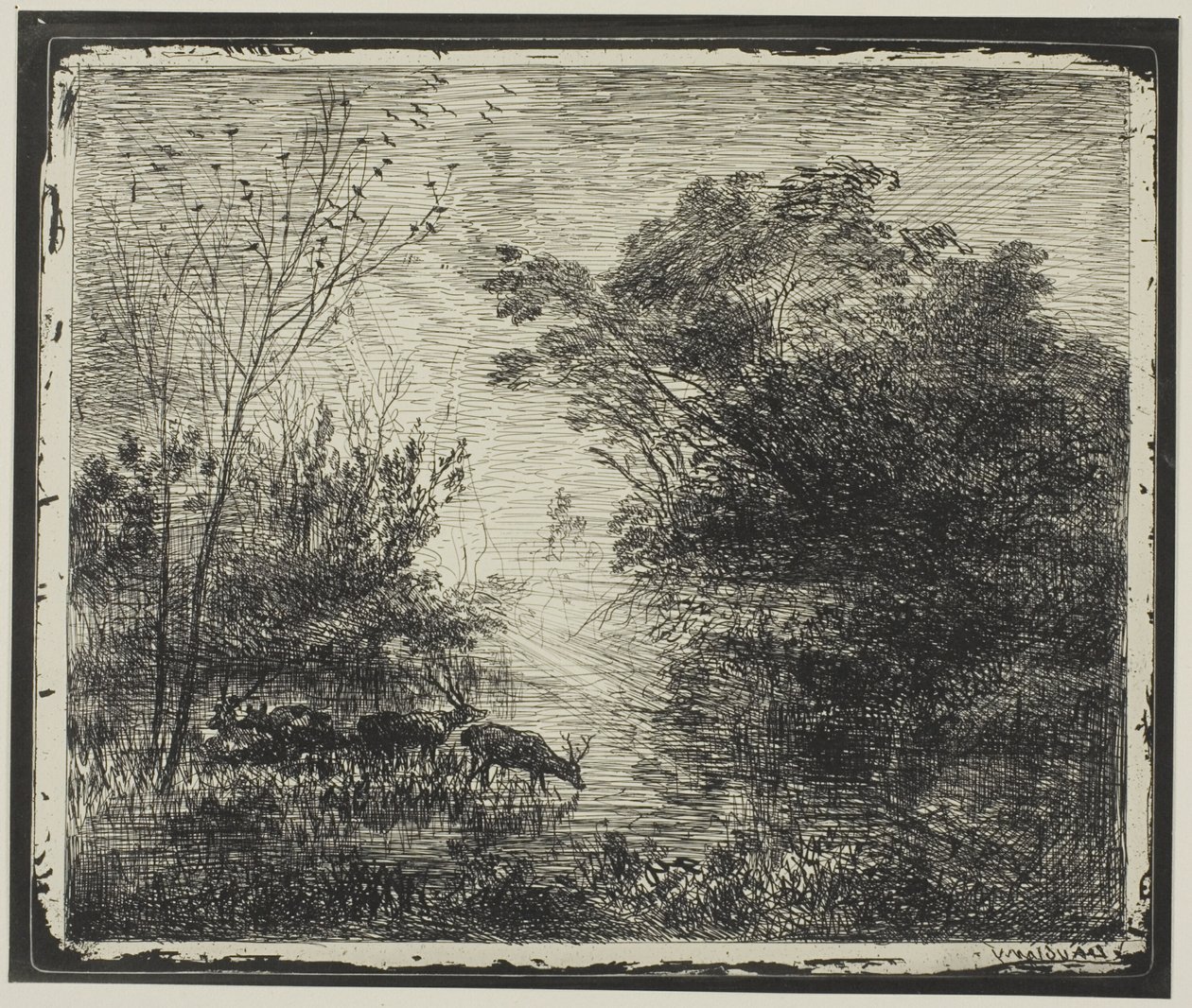 Szarvasok alkotó: Charles Francois Daubigny