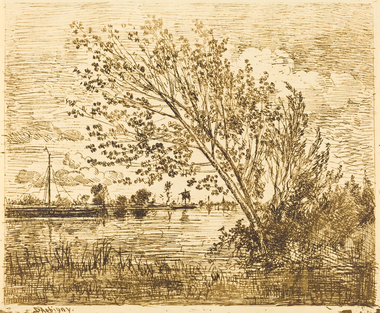 Égerek állványa alkotó: Charles Francois Daubigny