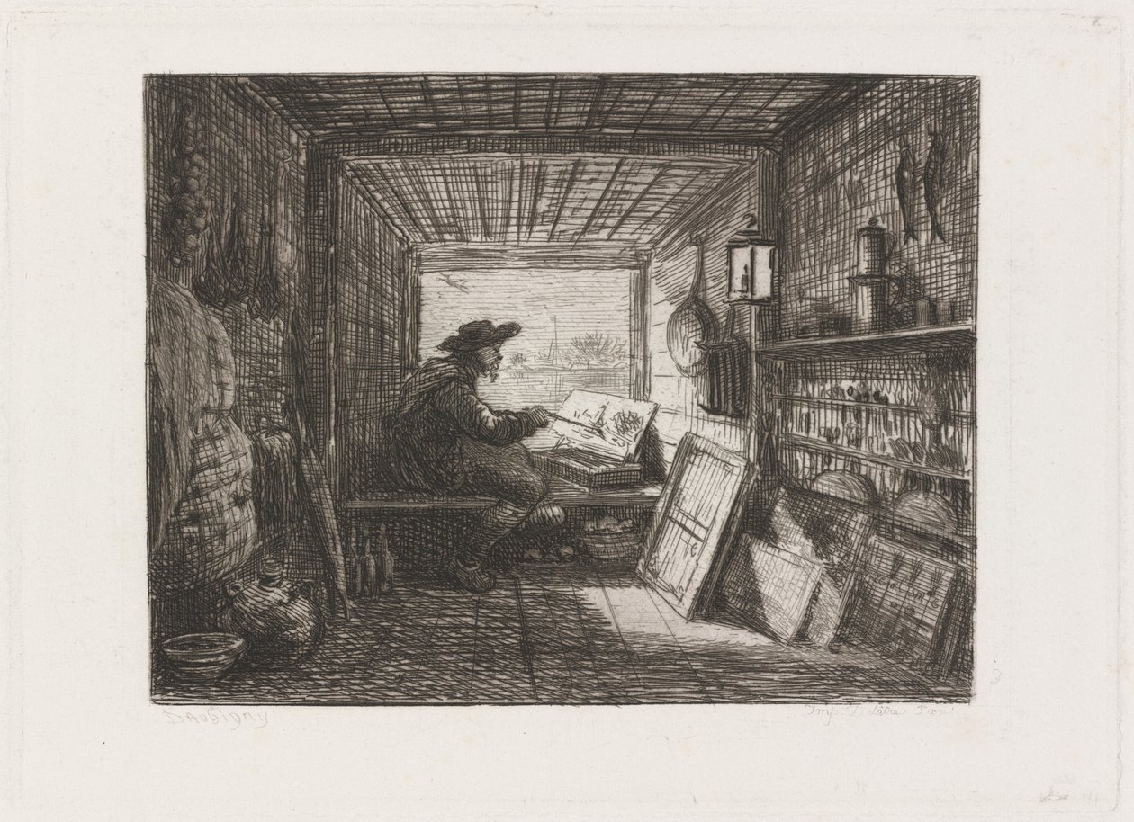 Stúdió a hajón (Le Bateau-atelier) alkotó: Charles Francois Daubigny