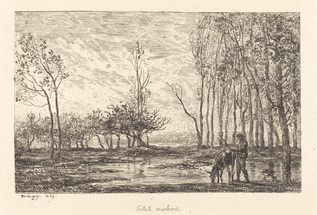 Napnyugta alkotó: Charles Francois Daubigny