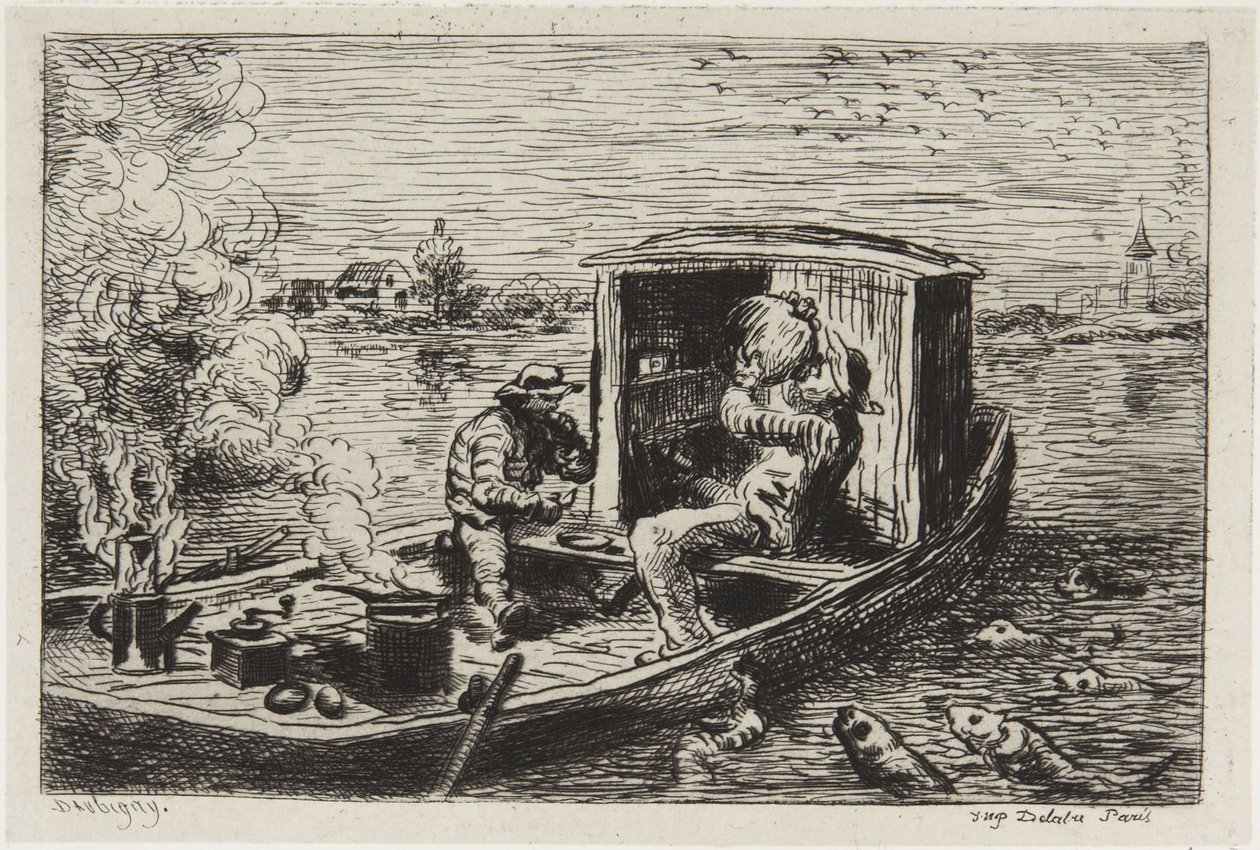 Egy étkezés lenyelése alkotó: Charles Francois Daubigny