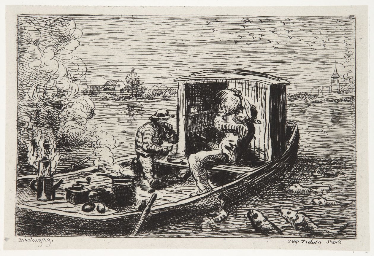 Egy étkezés lenyelése alkotó: Charles Francois Daubigny